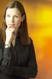HR person thinking about hiring employees