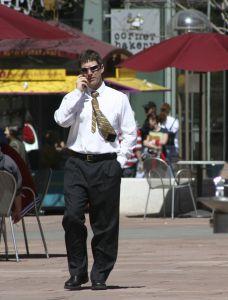 man on cell phone