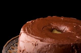 chocolate frosted angel food cake