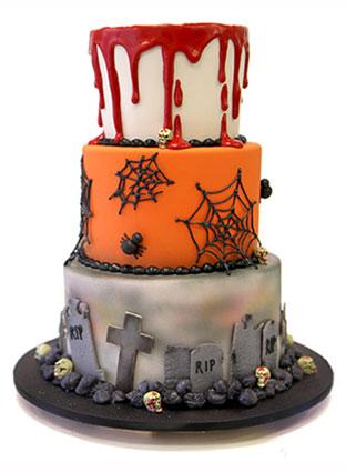 three tier graveyard cake