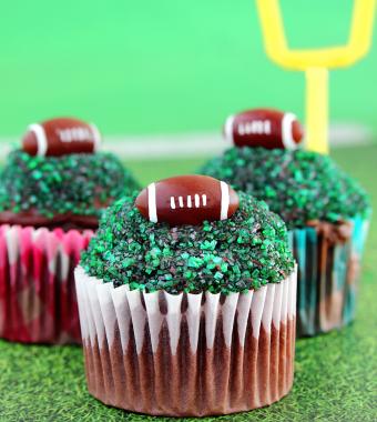 Football cupcakes