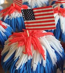 Firework cupcakes