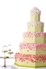 floral wedding cake