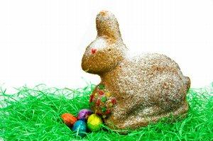 Easter bunny cake made with 3-D stand up mold