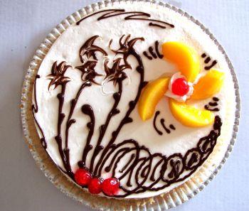 An intricately decorated cake