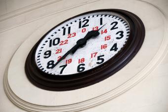 Wall clock with military time