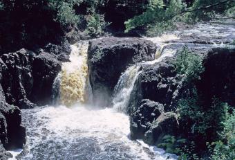 Waterfall at Copper Falls State Park