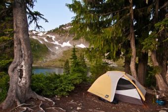 Campsite at Lunch Lake in the Seven Lakes Basin, Olympic National Park, Washington