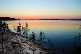 Sunset on Clarkes Hill Lake Mistletoe State Park Georgia