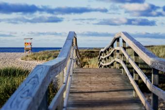 Walking bridge to Ridgevale Beach, Chatham, Cape Cod
