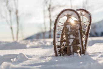 Snowshoes in snow