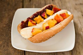 Banana Hot Dog With PB&J