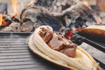 Grilled Banana Canoe