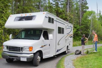 fill water tank of motorhome recreational vehicle