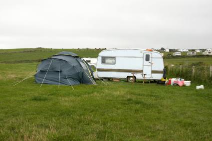Travel Trailer and Tent