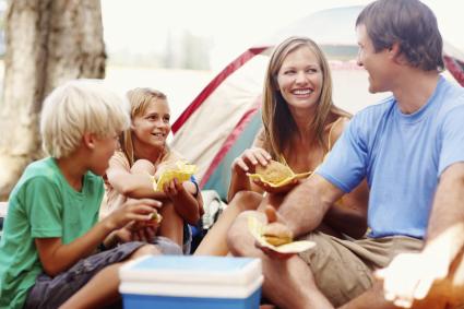 Enjoying a Campsite Meal