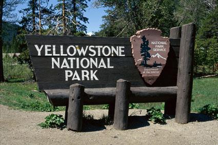 Yellowstone National Park Sign