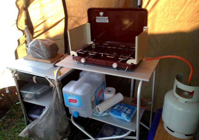Organized camp kitchen