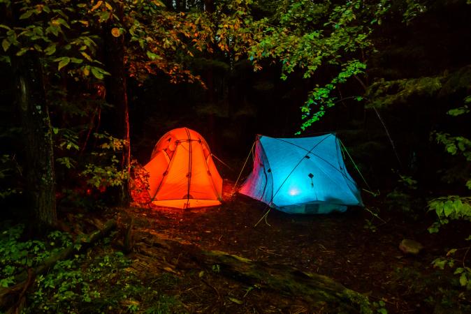 Tents in Adirondack Mountains New York