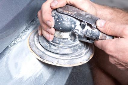 Sanding the rust