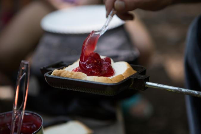Strawberry Campfire Pie