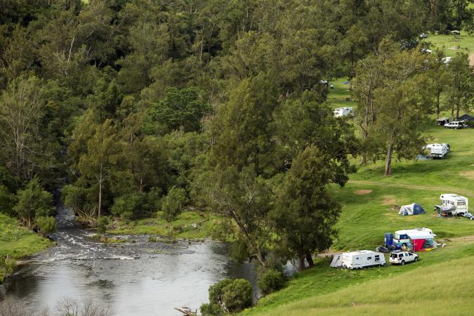 RV park by a river
