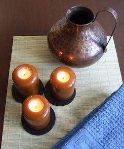 Make rustic looking candles