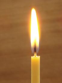 Beeswax taper candle