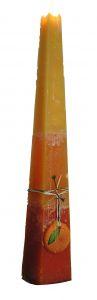 A natural beeswax candle