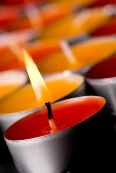 colored tea light candles