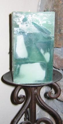 chunk candle blue