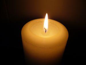 Beautiful glowing candle