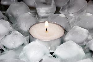 candle with ice