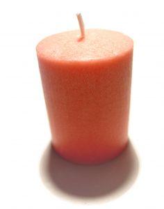 peach votive candle
