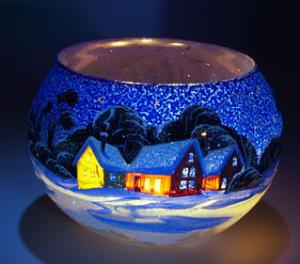 Winter Village Candle Holder