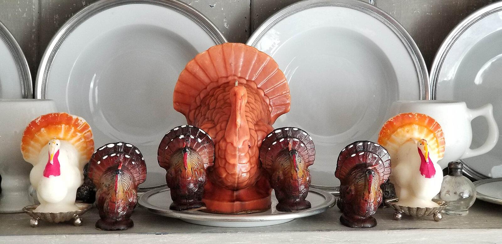 Vintage Gurley Thanksgiving turkey candles