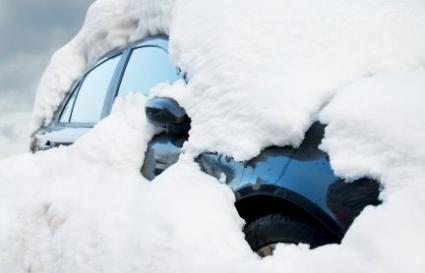 car with snow