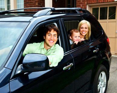 family in an suv
