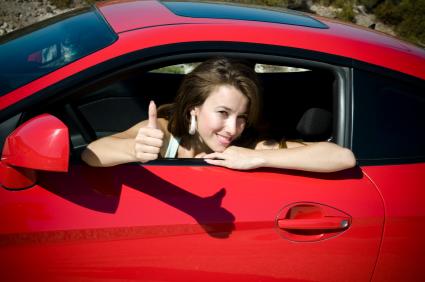 thumbs up in car