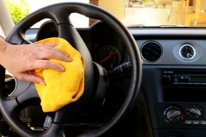 cleaning car interior