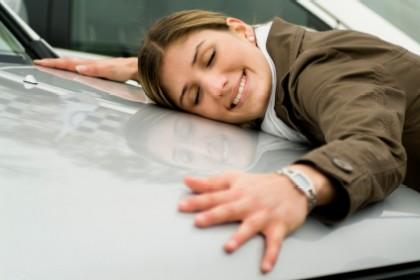 woman with car