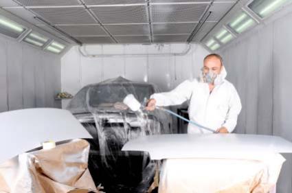 painting a car