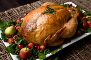 Roasted turkey.
