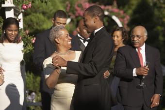 Groom dancing with his mother