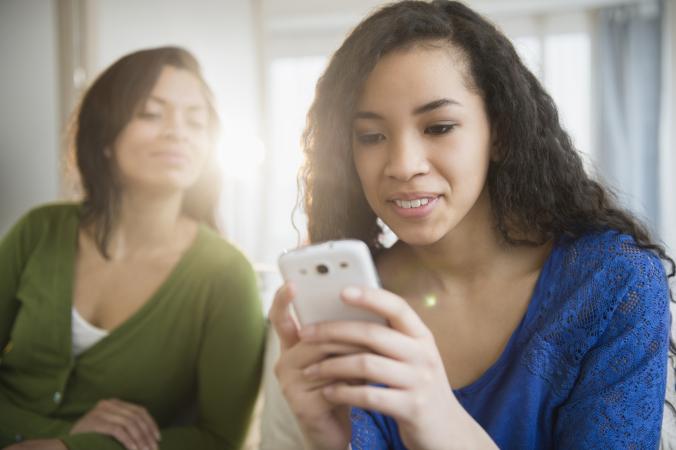 Using cell phone