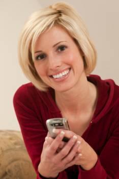 woman texting