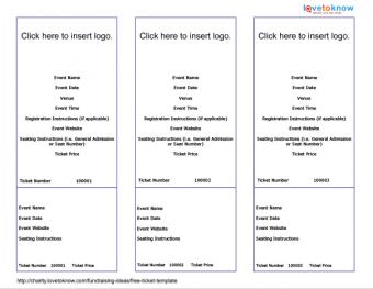 Casual event ticket template