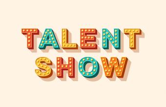 Talent show lettering