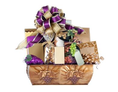 Wine gift basket
