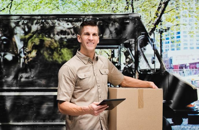 UPS driver holding box